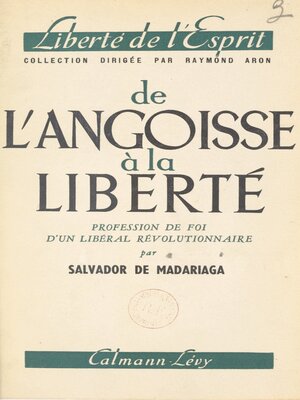 cover image of De l'angoisse à la liberté